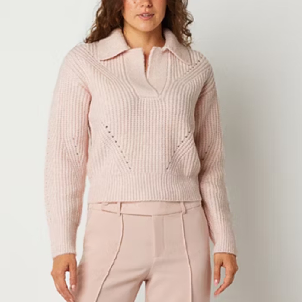 Pale Rose Pullover Sweater
